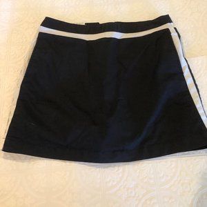 Adidas Women's skort, black with white stripe, size 4